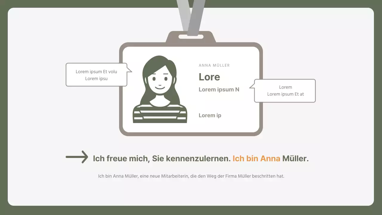 Einfaches Anschreiben für Berufseinsteiger in khaki und gelb