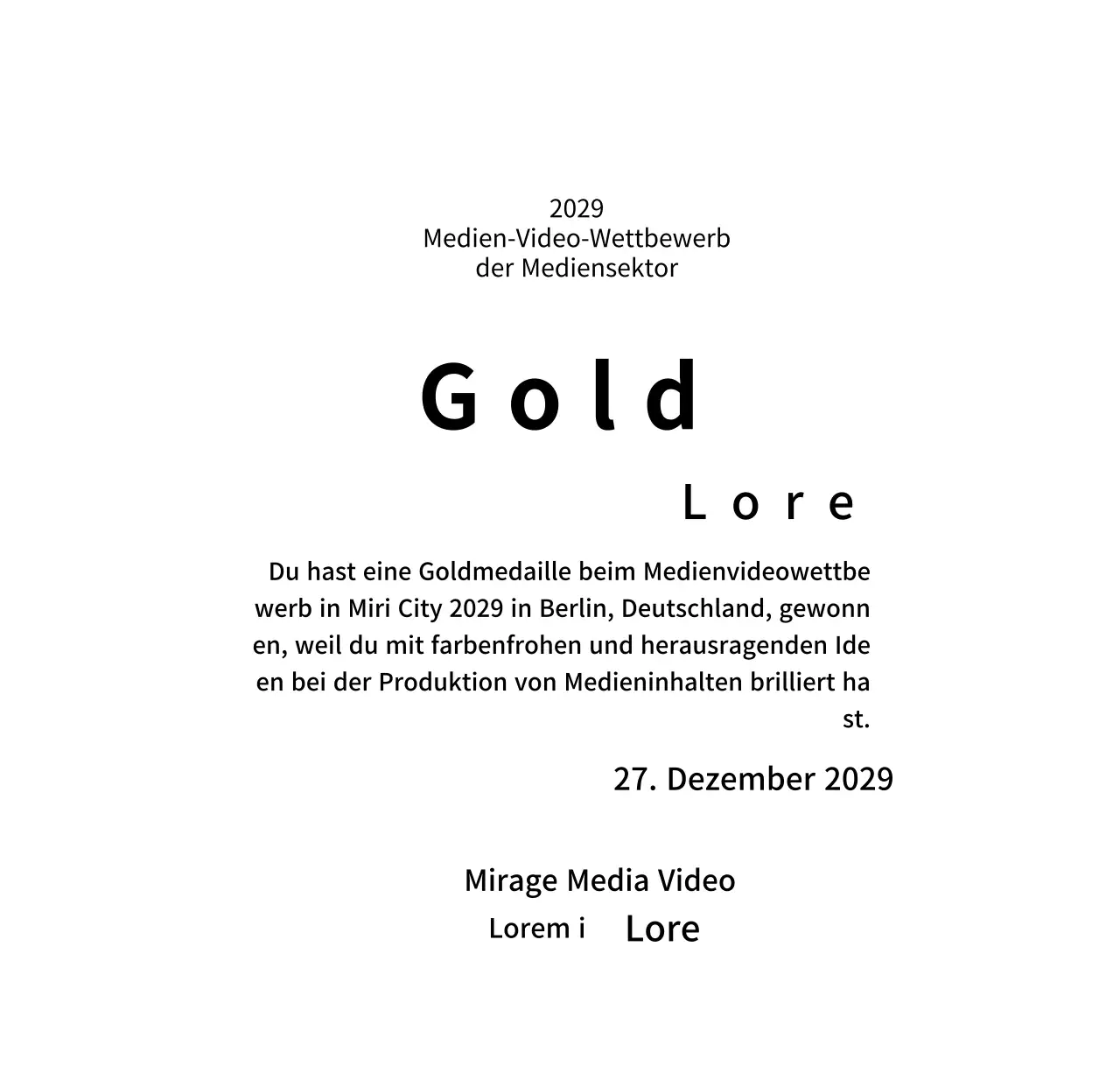 Siegertafeln für ein pfiffiges Wettbewerbspreiskonzept