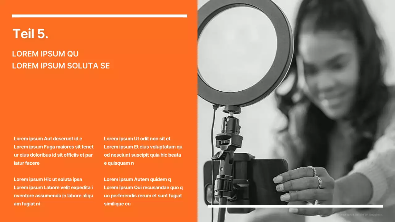 Bericht über moderne Marketingtrends in Orange