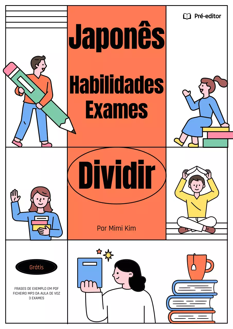 Livro de exercícios de língua estrangeira moderna laranja