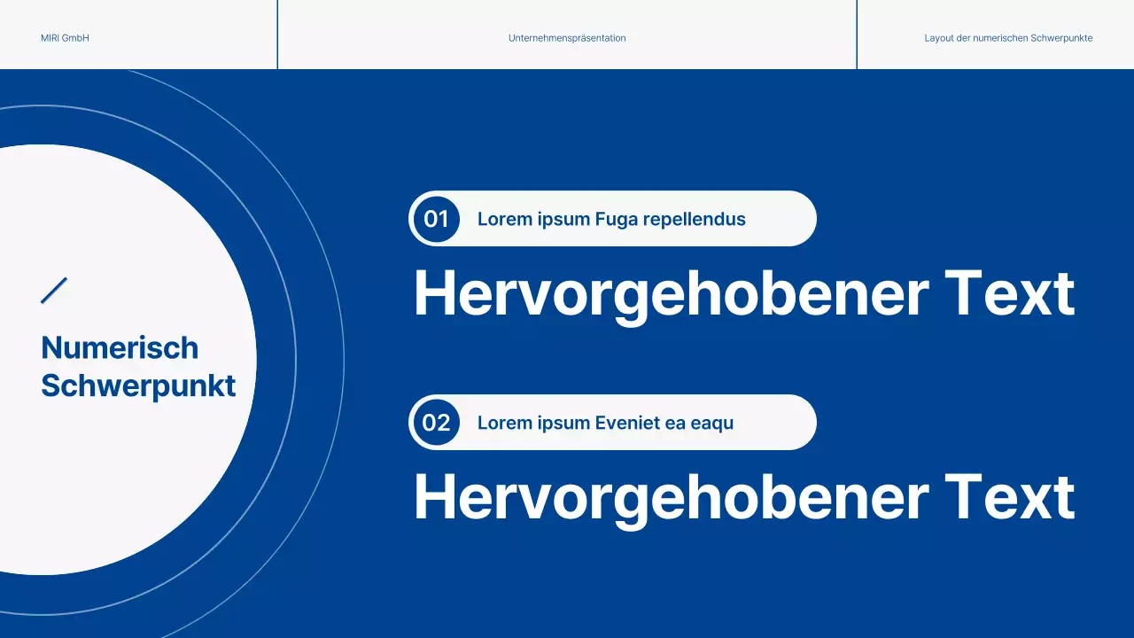 Moderne Geschäftsberichte in Blau und Grau