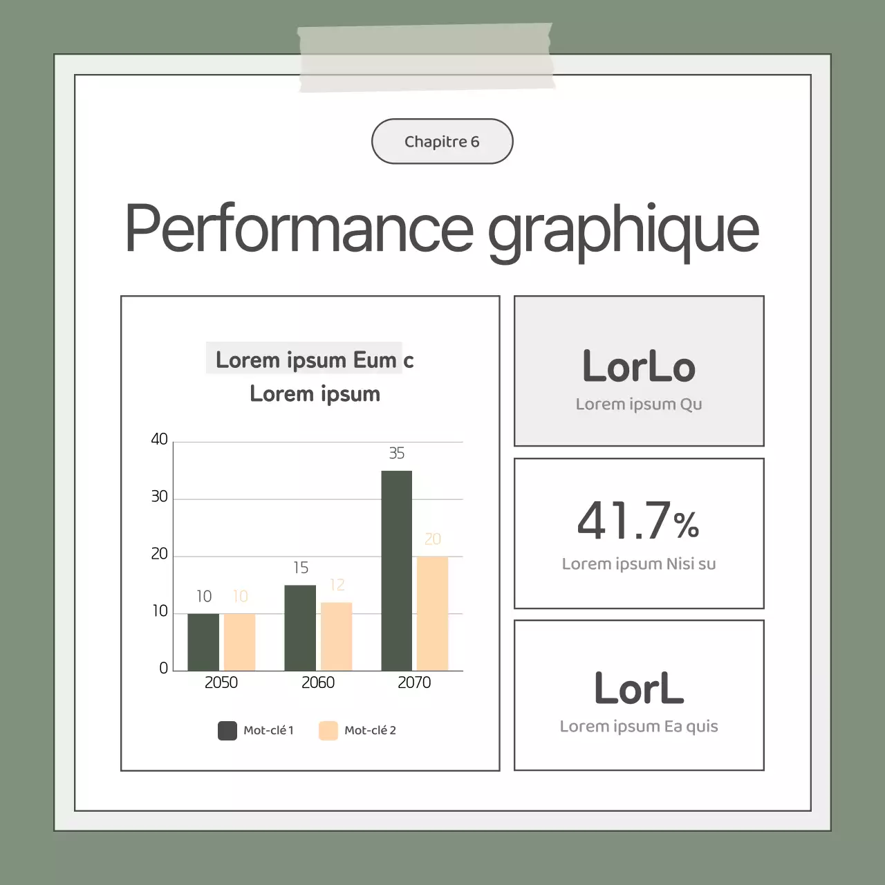 Un simple discours d'ascenseur commercial en kaki et blanc