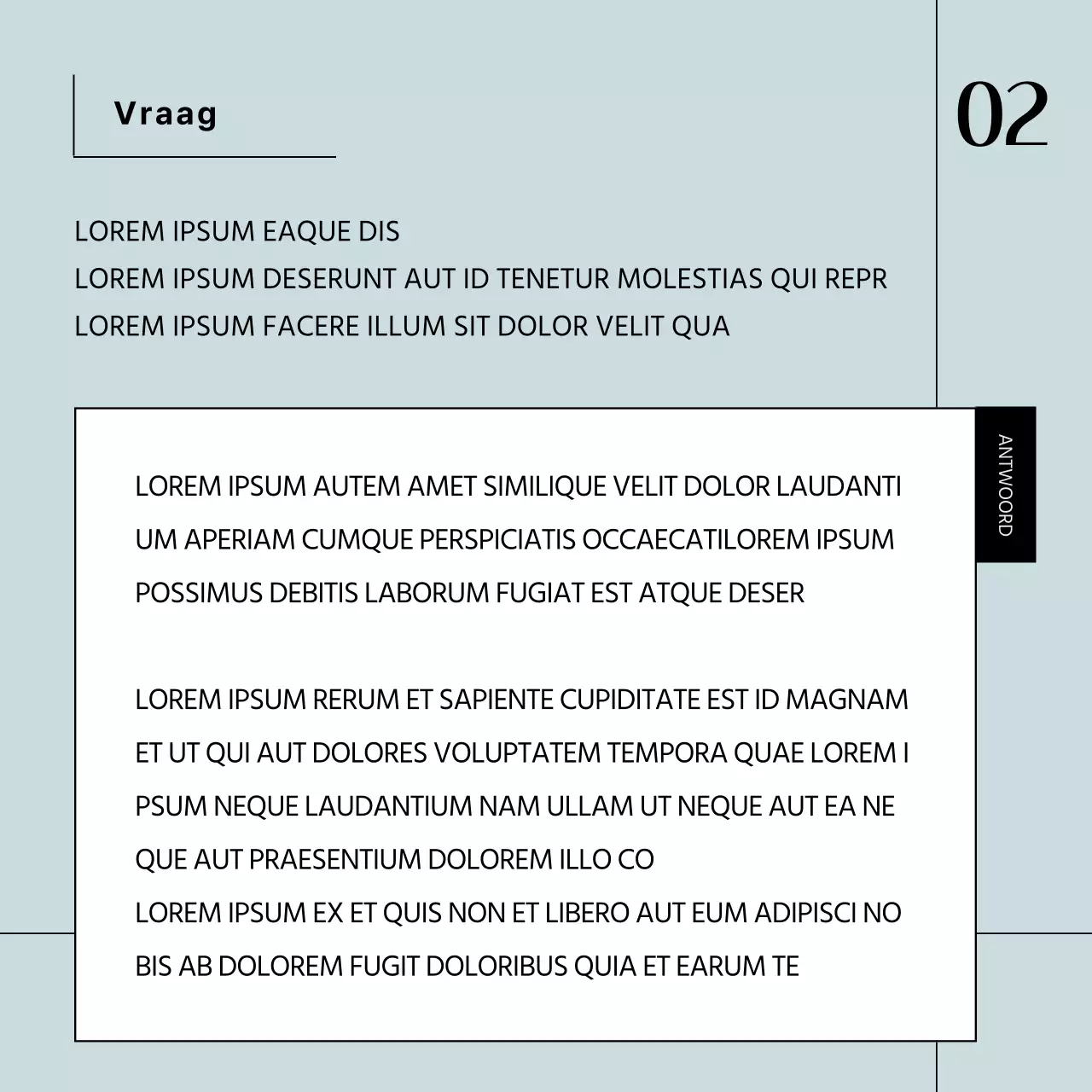 Een eenvoudige interviewpost voor bedrijven in lichtblauw