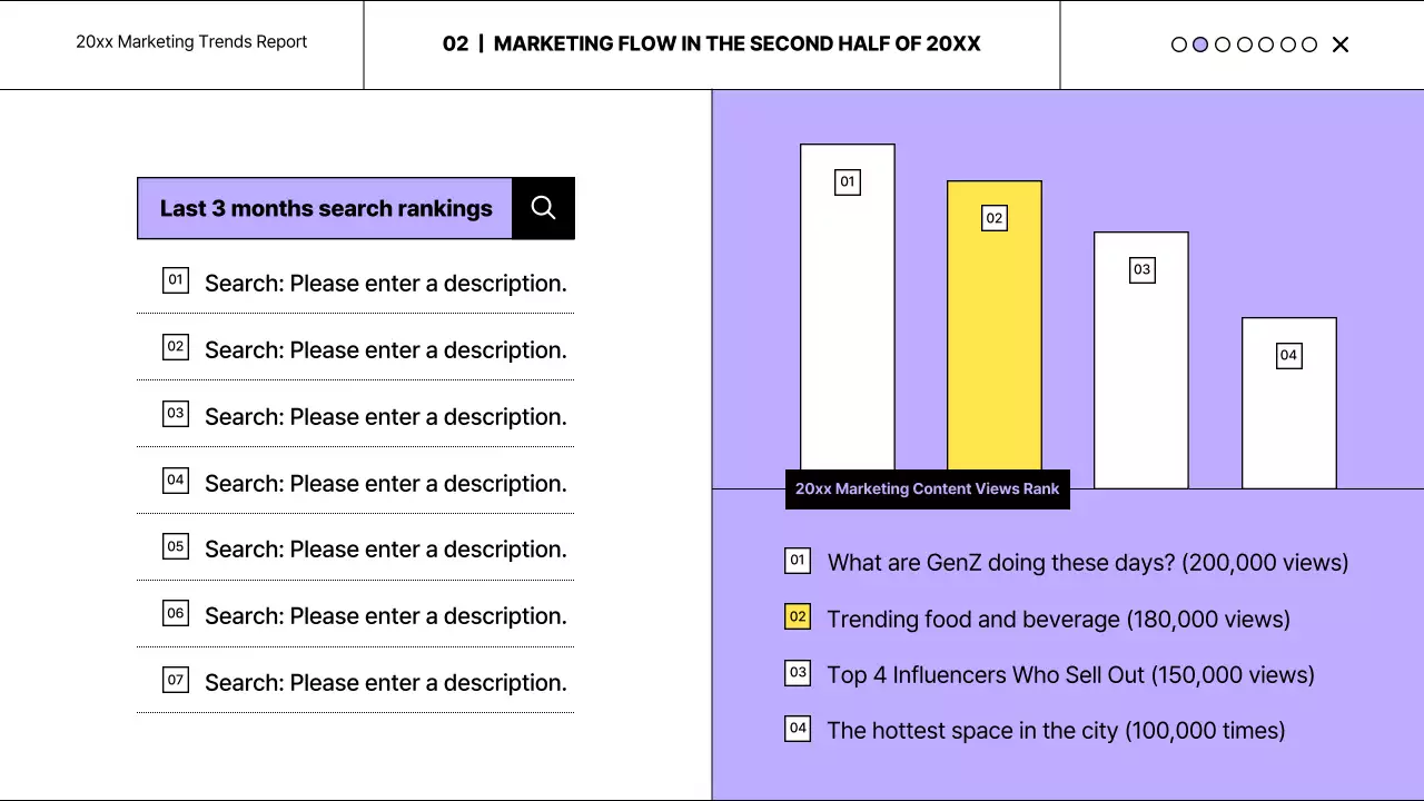 퍼플 모던 마케팅 보고서 프레젠테이션