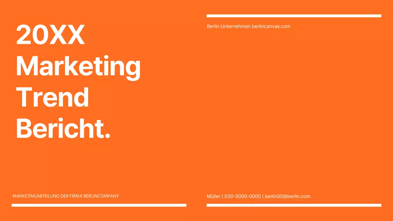 Bericht über moderne Marketingtrends in Orange