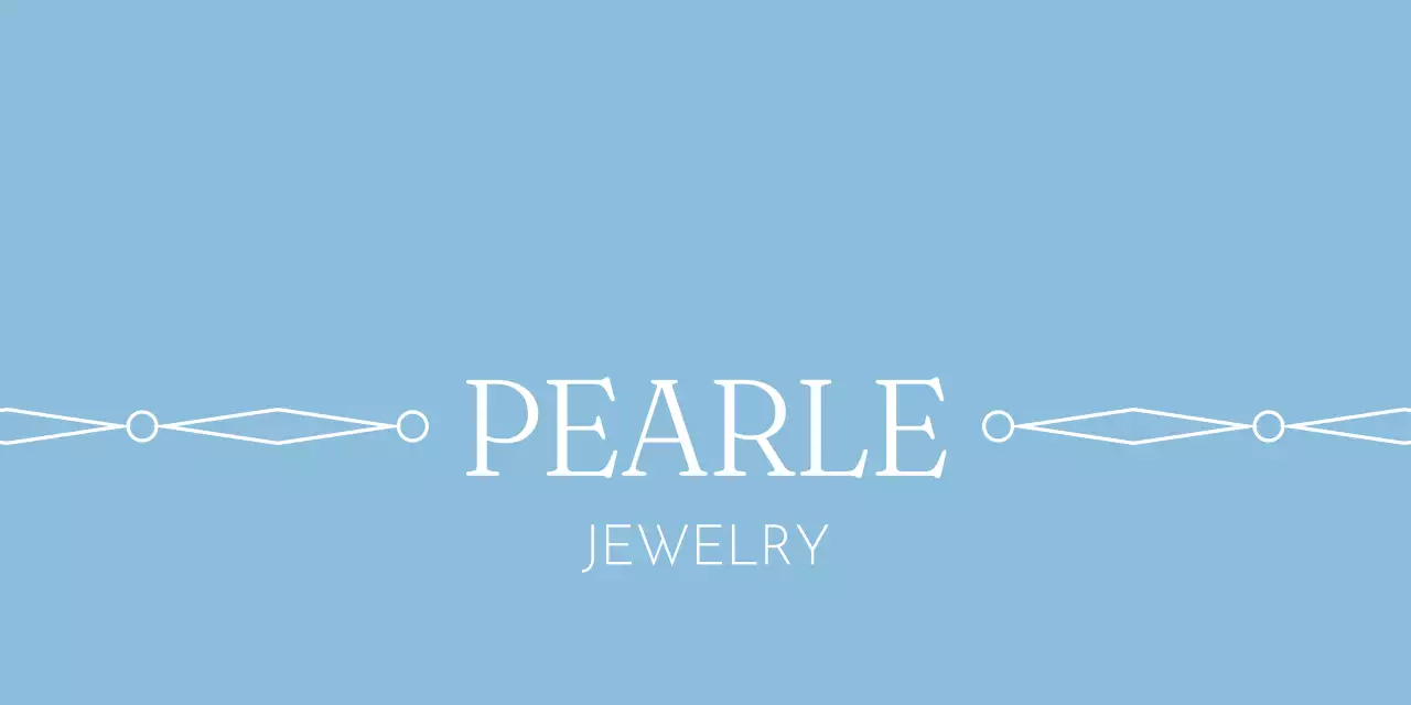 Light blue jewelry brand product header tack