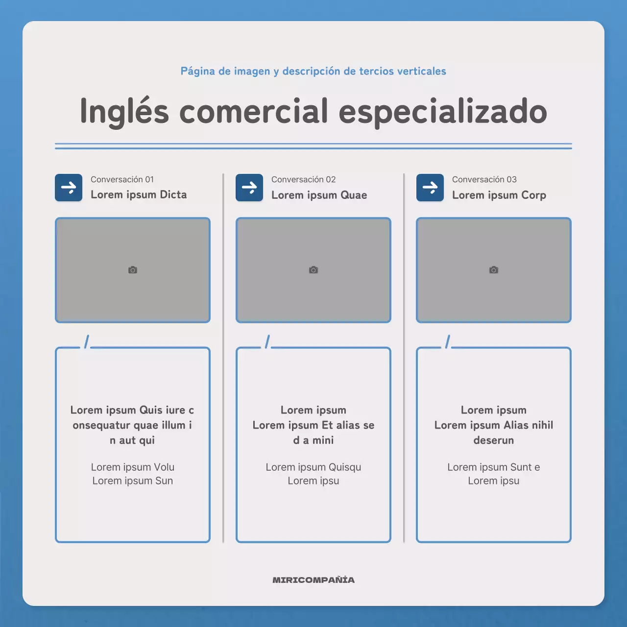 Una carta sencilla en azul y azul marino boletín correo
