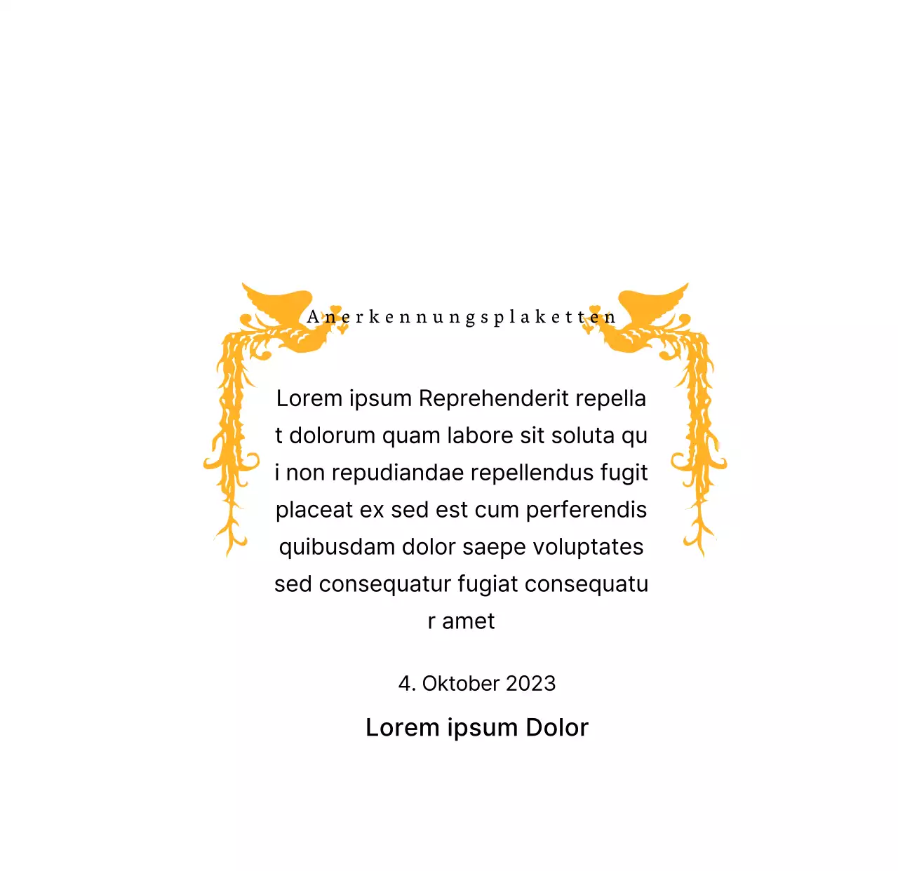 Dankeschön-Plakette zum Muttertag mit einer Phönix-Illustration