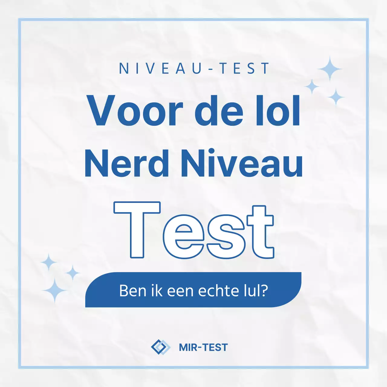 Een kitscherige blauw-witte enquête