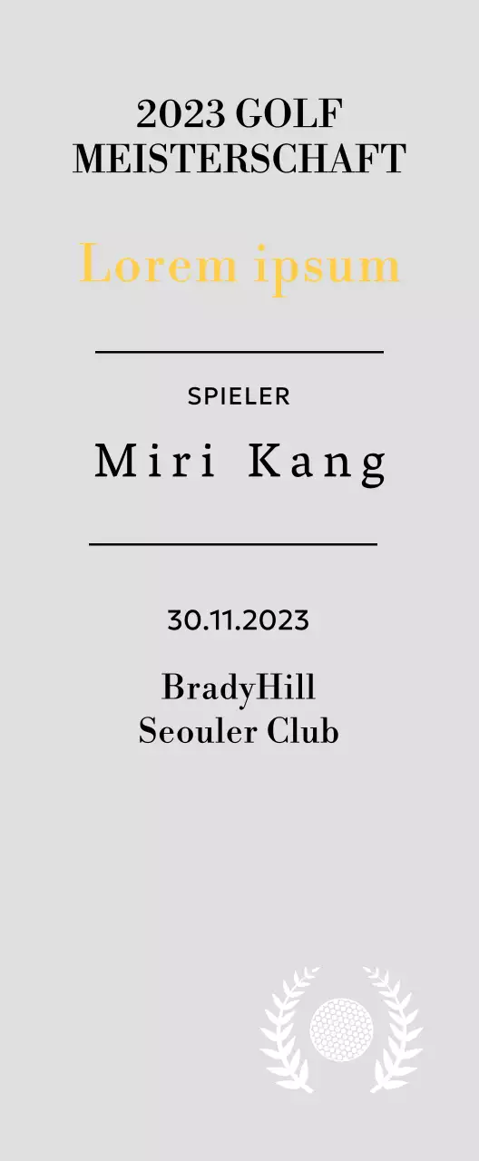 Golf Hole-in-One-Spieler-Siegerplakette mit Golfball und Lorbeerkranz Illustration