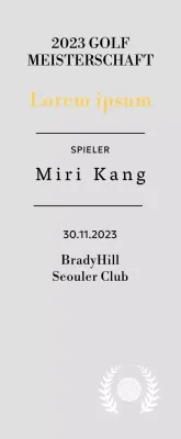 Golf Hole-in-One-Spieler-Siegerplakette mit Golfball und Lorbeerkranz Illustration