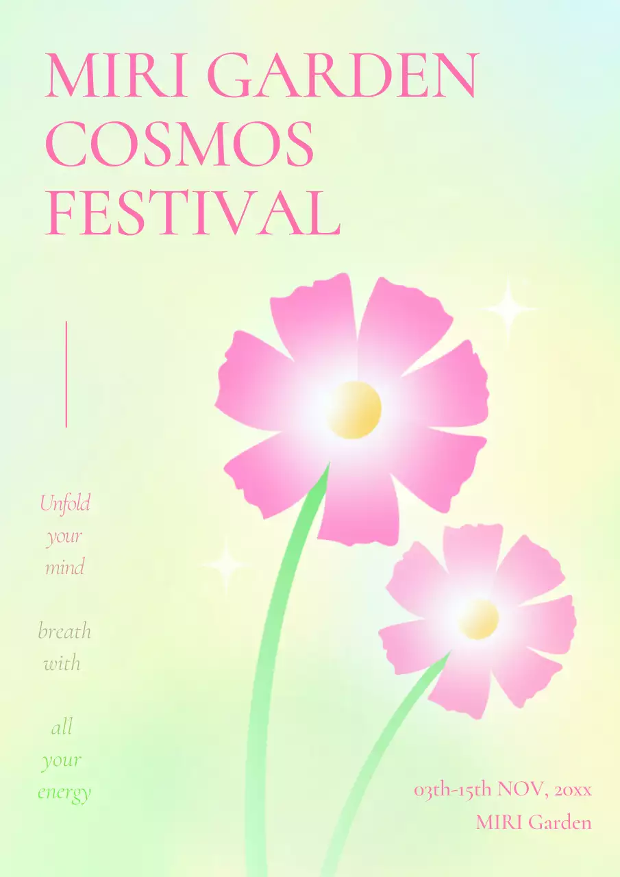 Pastel Elegant Festival Announcement Poster