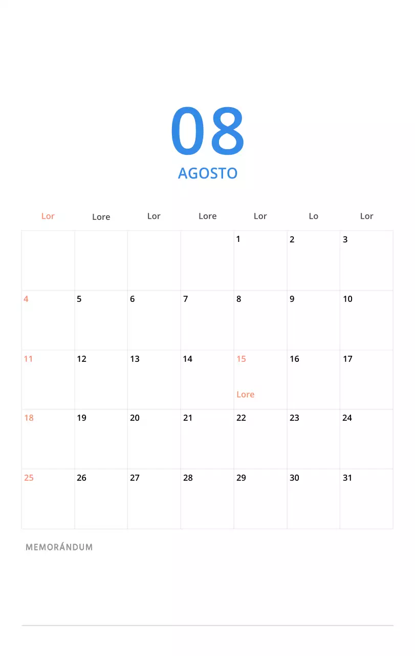 Bonito calendario de sobremesa ilustrado de temática familiar en color verde