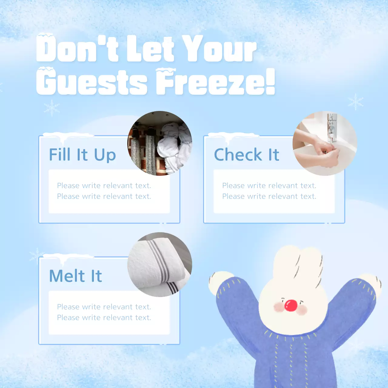 Blue Minimal Winter Guide Instagram Carousel