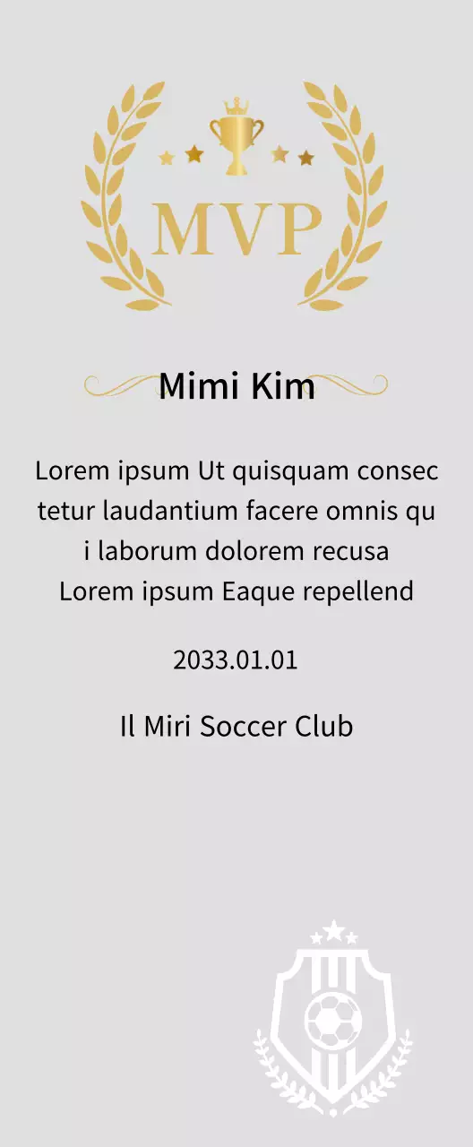 Lussuose targhe di campionato con allori e trofei in oro