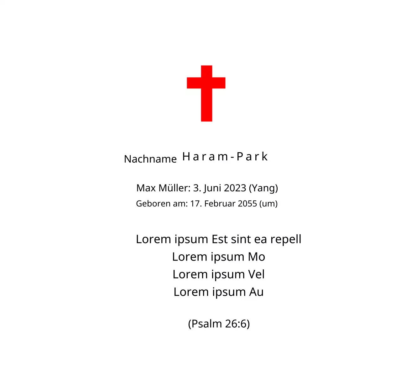 Christliche oder katholische Grabtafeln mit biblischen Versen