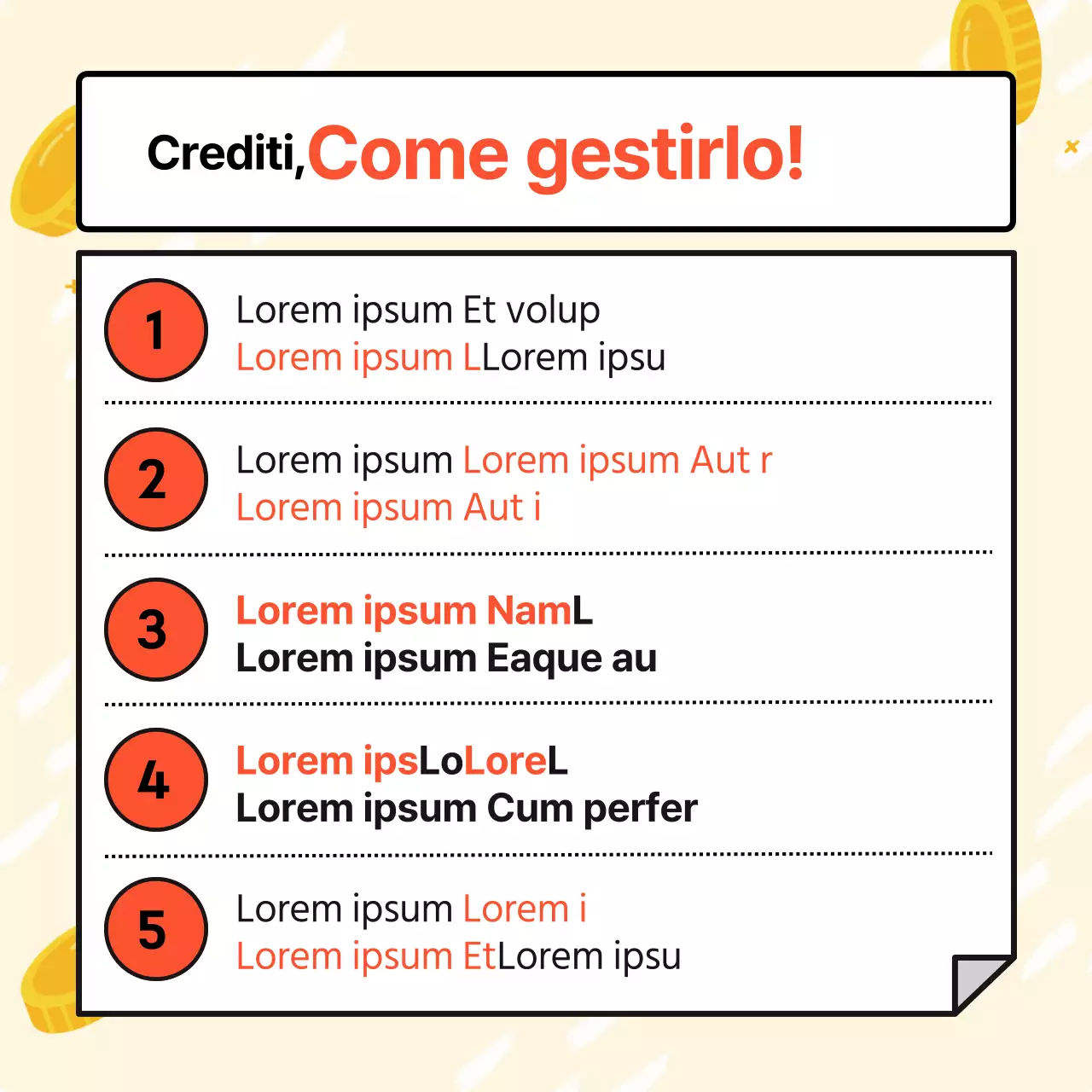 Pubblicità di carte di credito minimaliste gialle e rosse per gli acquirenti alle prime armi