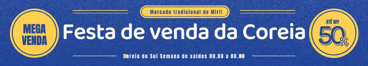 Anúncios de vendas simples e retro em azul e amarelo