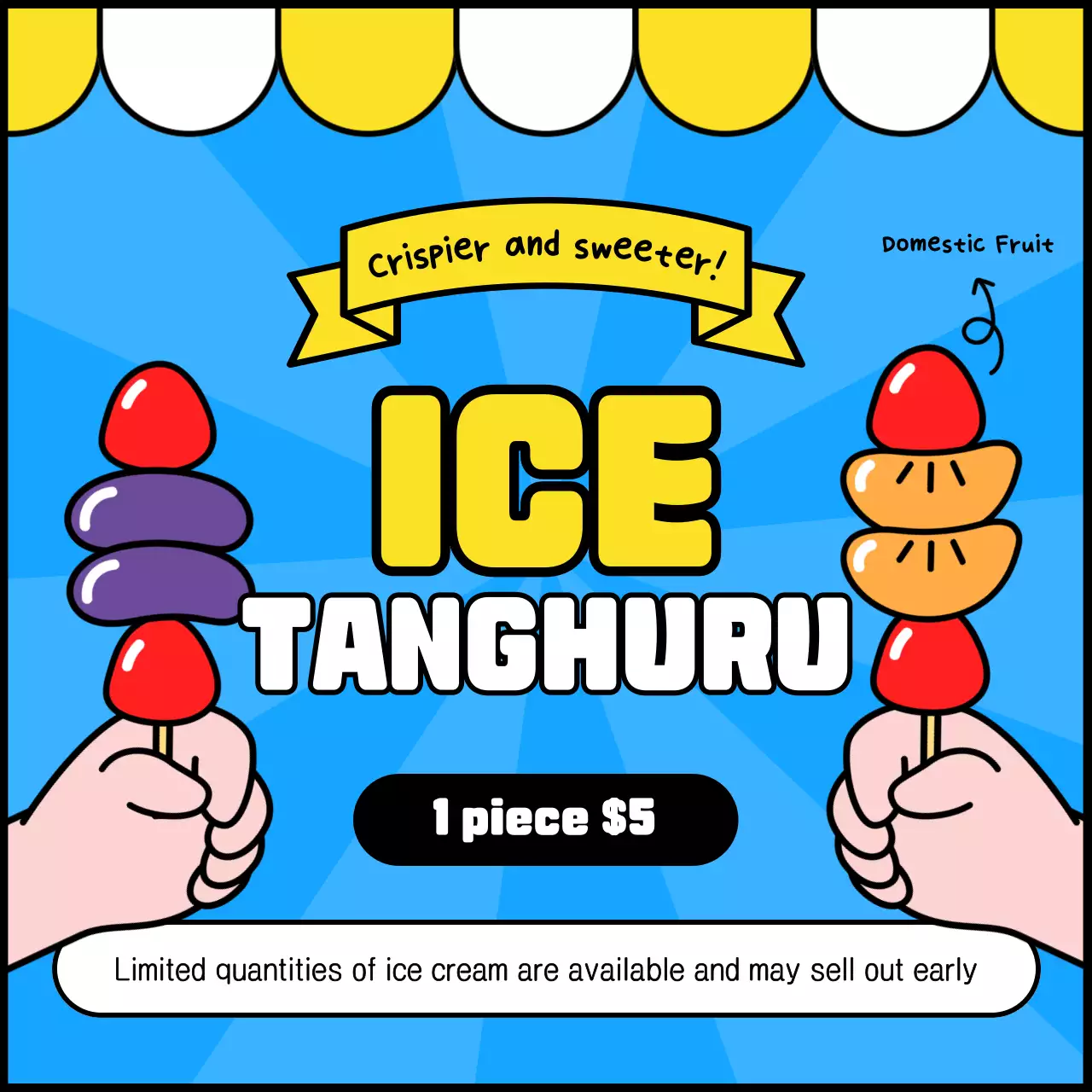 Blue Pop Ice Promotion Social Media Post