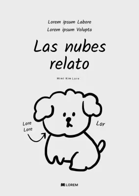 Funda de libro minimalista para mascotas en blanco