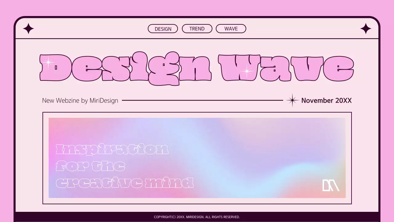 핑크 트렌디 디자인 뉴스레터 프리젠테이션