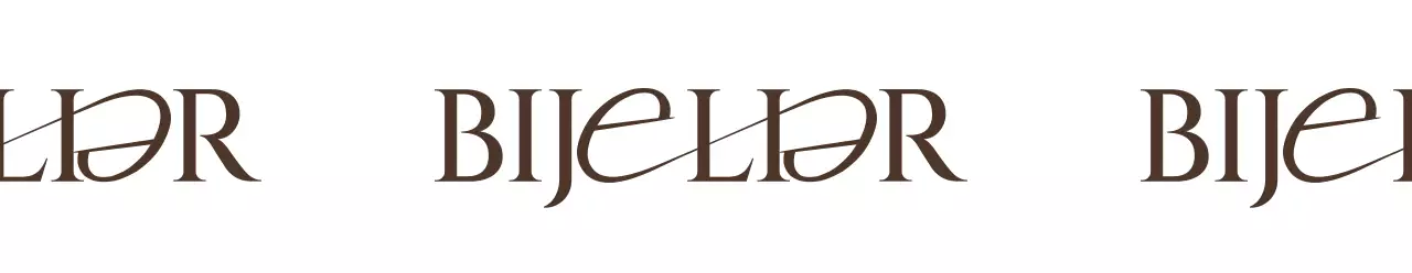 Voor een redactiewinkel met een hoogwaardig concept en een donkerbruin tekstlogo