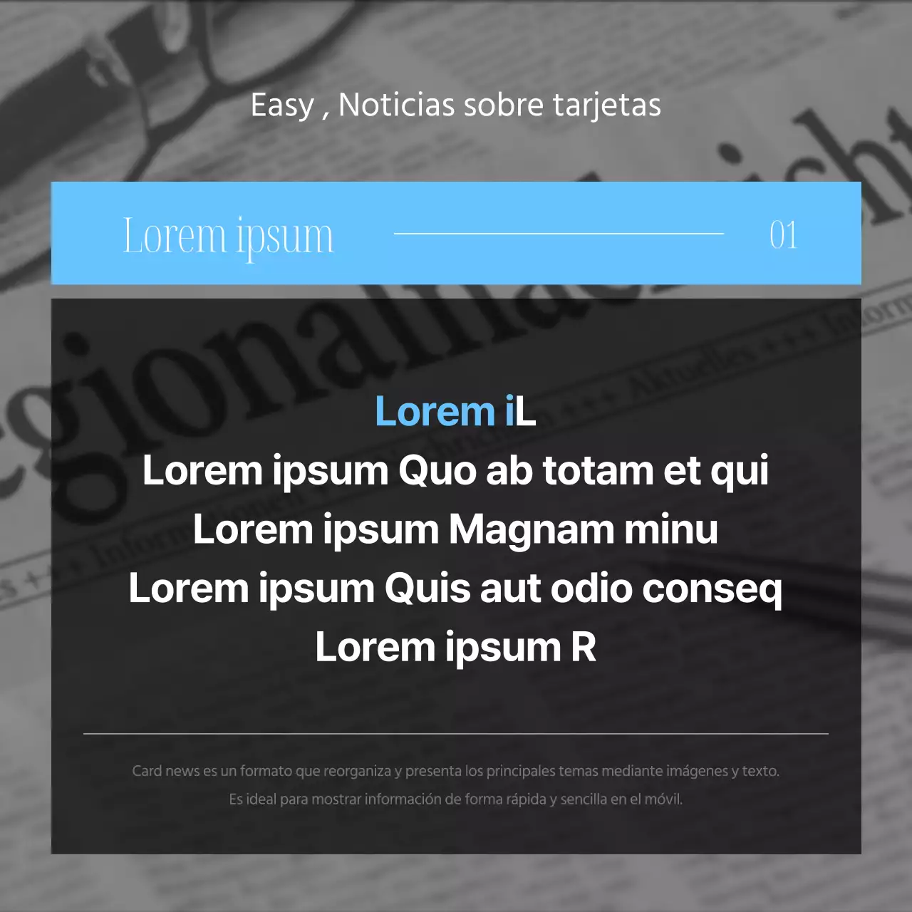 Un puesto de negocios moderno en negro y azul claro