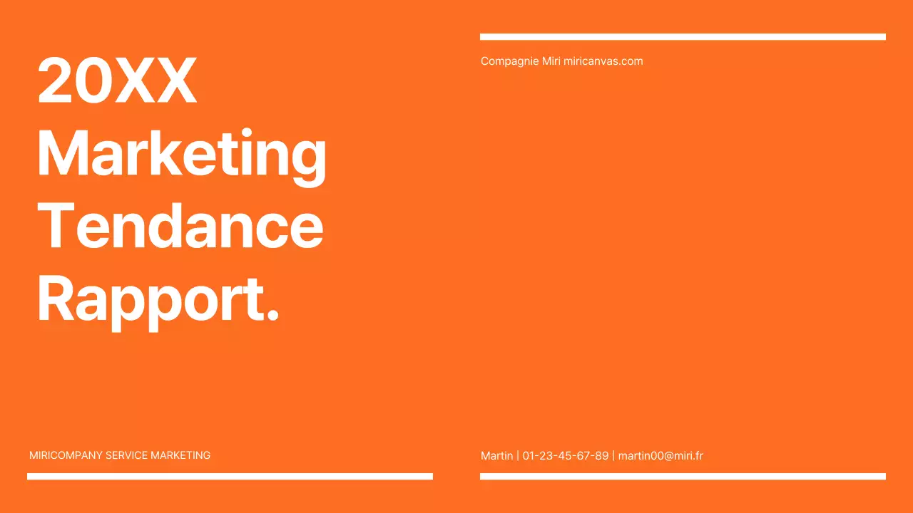 Rapport sur les tendances du marketing moderne en orange