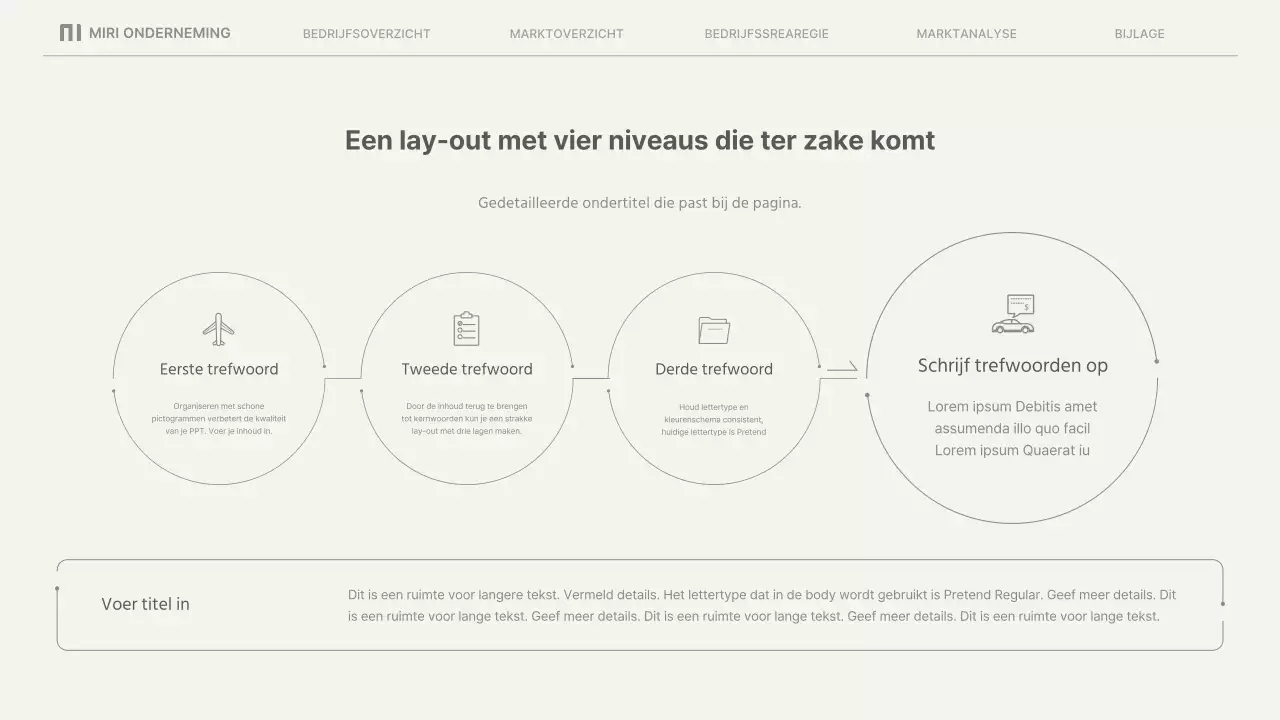 Eenvoudige zakelijke rapporten in beige