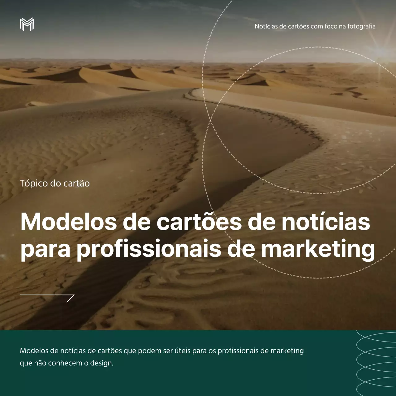 Promover um marketing de tendência em verde e branco