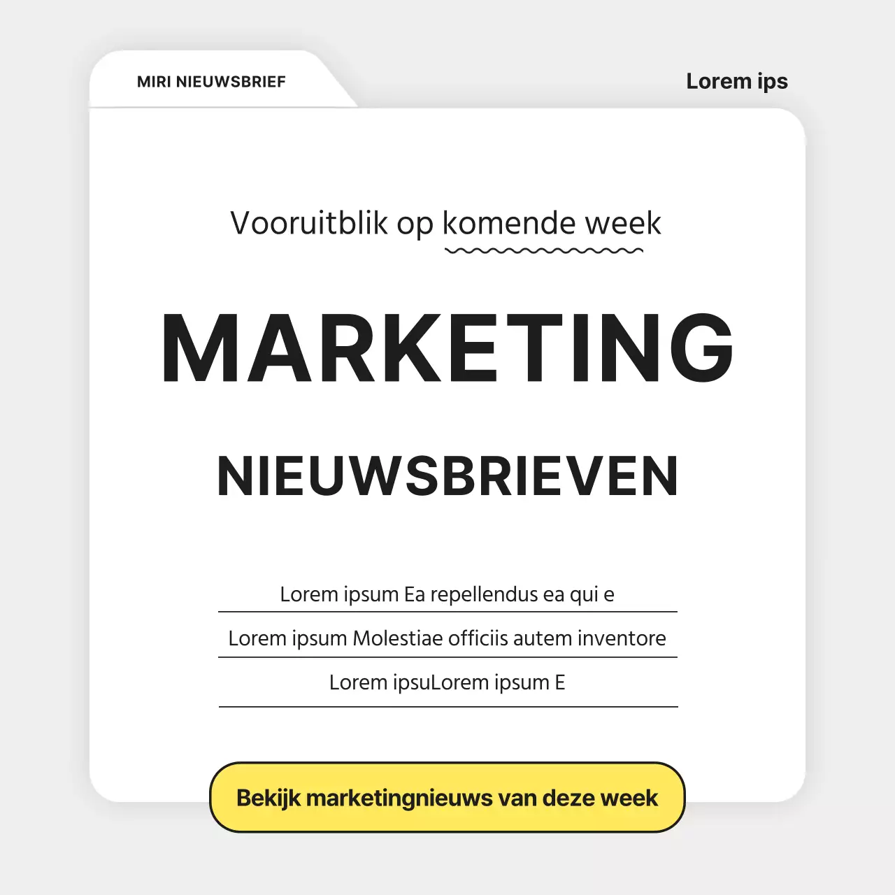 Grijs, eenvoudig marketingnieuwsbriefrapport