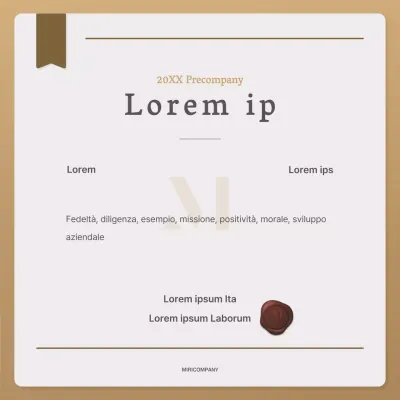 Un semplice listino in beige e marrone