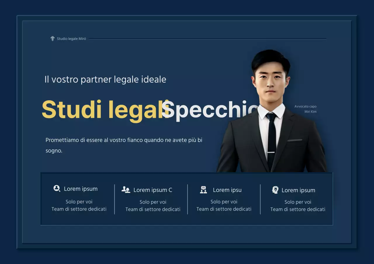 Promuovere uno studio legale di alto livello in blu navy e giallo