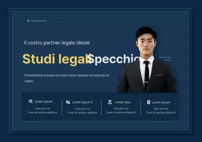 Promuovere uno studio legale di alto livello in blu navy e giallo