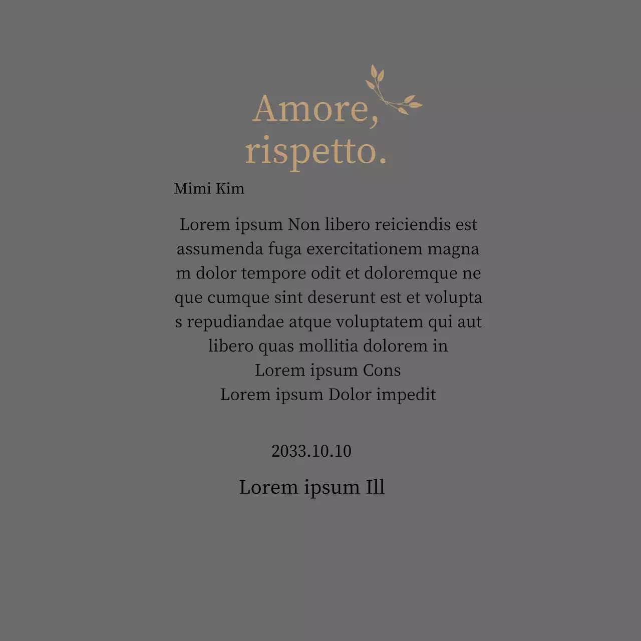 Targa di ringraziamento di classe con oro e foglie