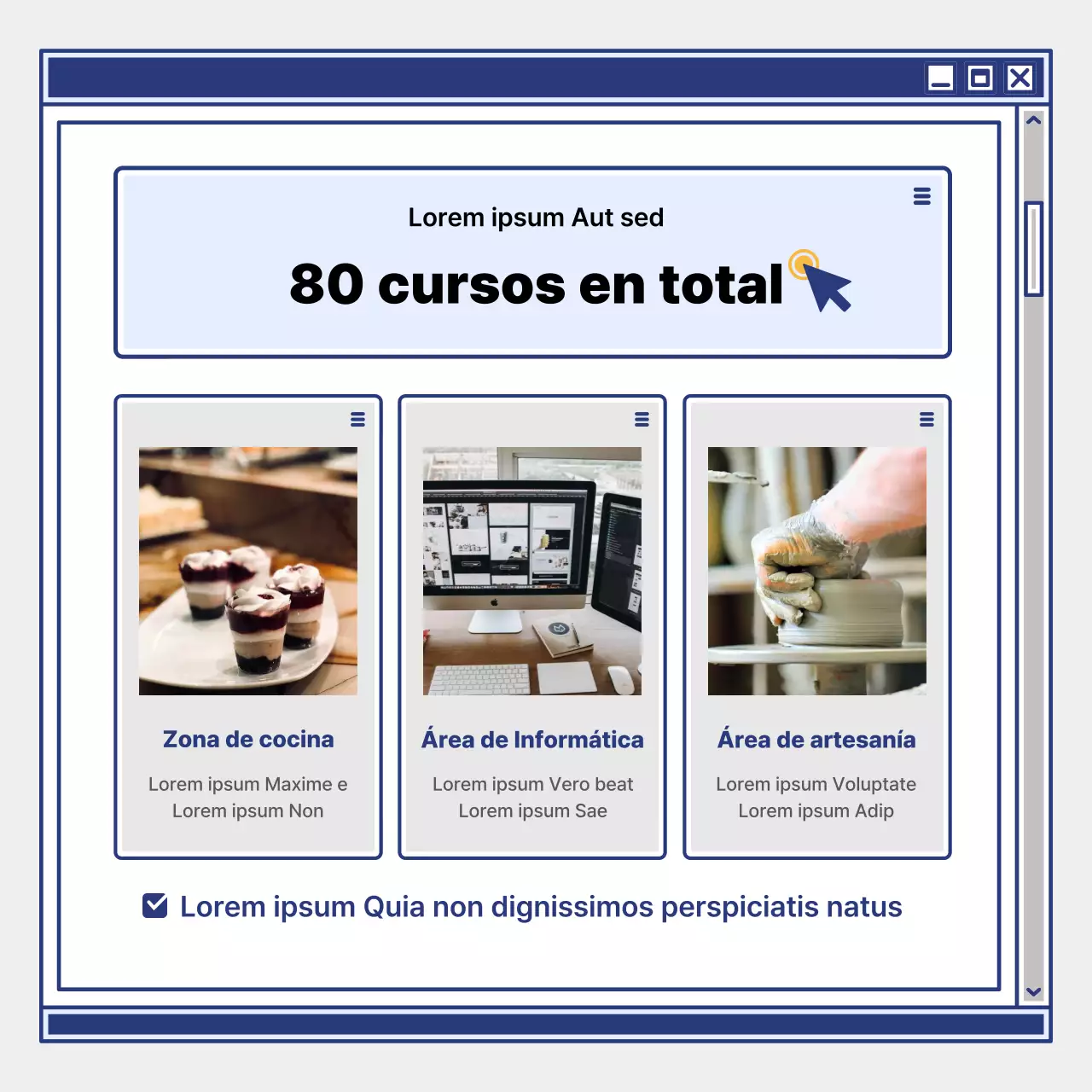 Promueva la captación de alumnos con un sencillo centro de aprendizaje amarillo y azul marino