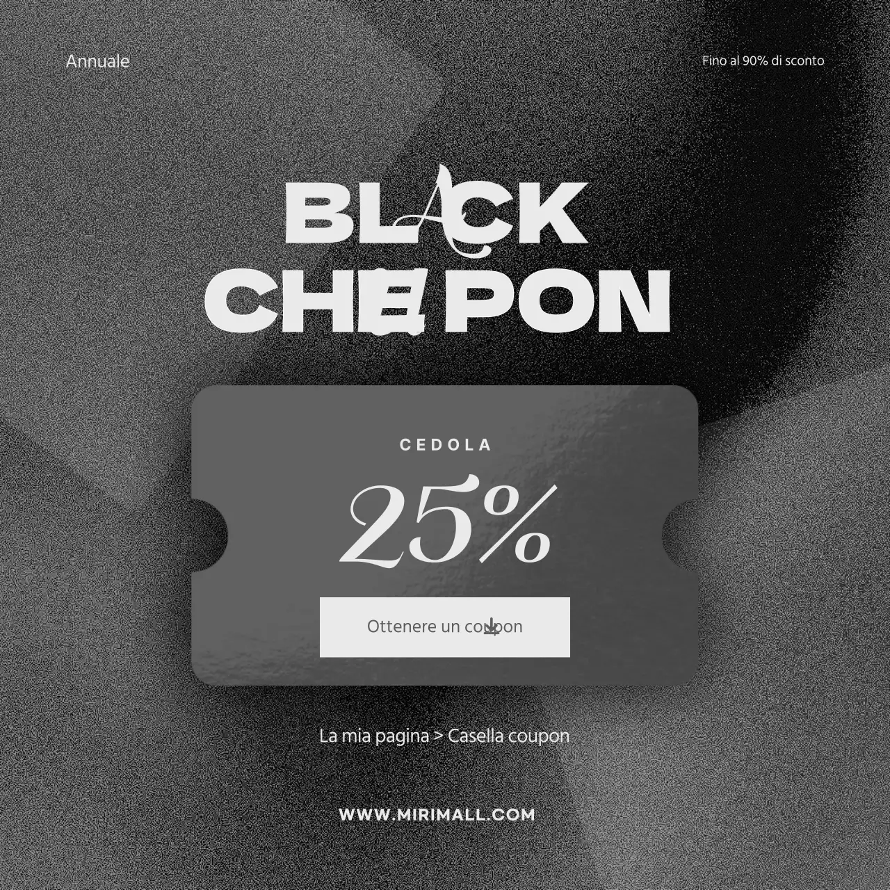 Promuovete un Black Friday minimalista in nero e grigio