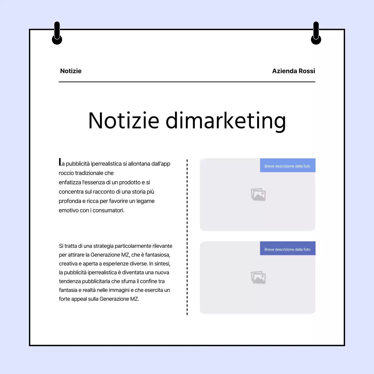 Rapporto sulla newsletter di Blue's Simple Marketing