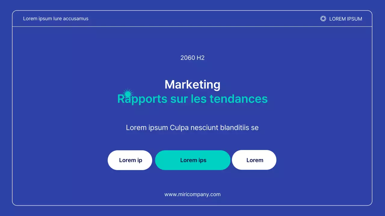 Un rapport simple sur les tendances du marketing en bleu marine et menthe