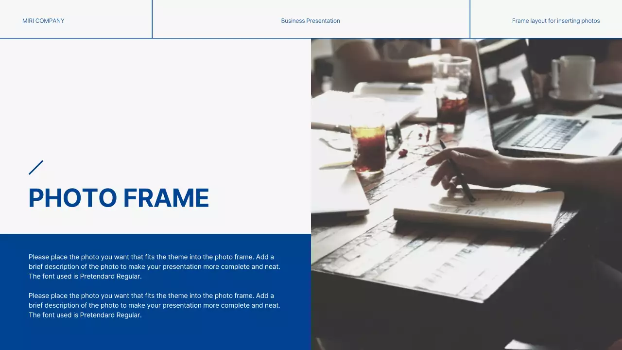 Modern business reports in blue and gray