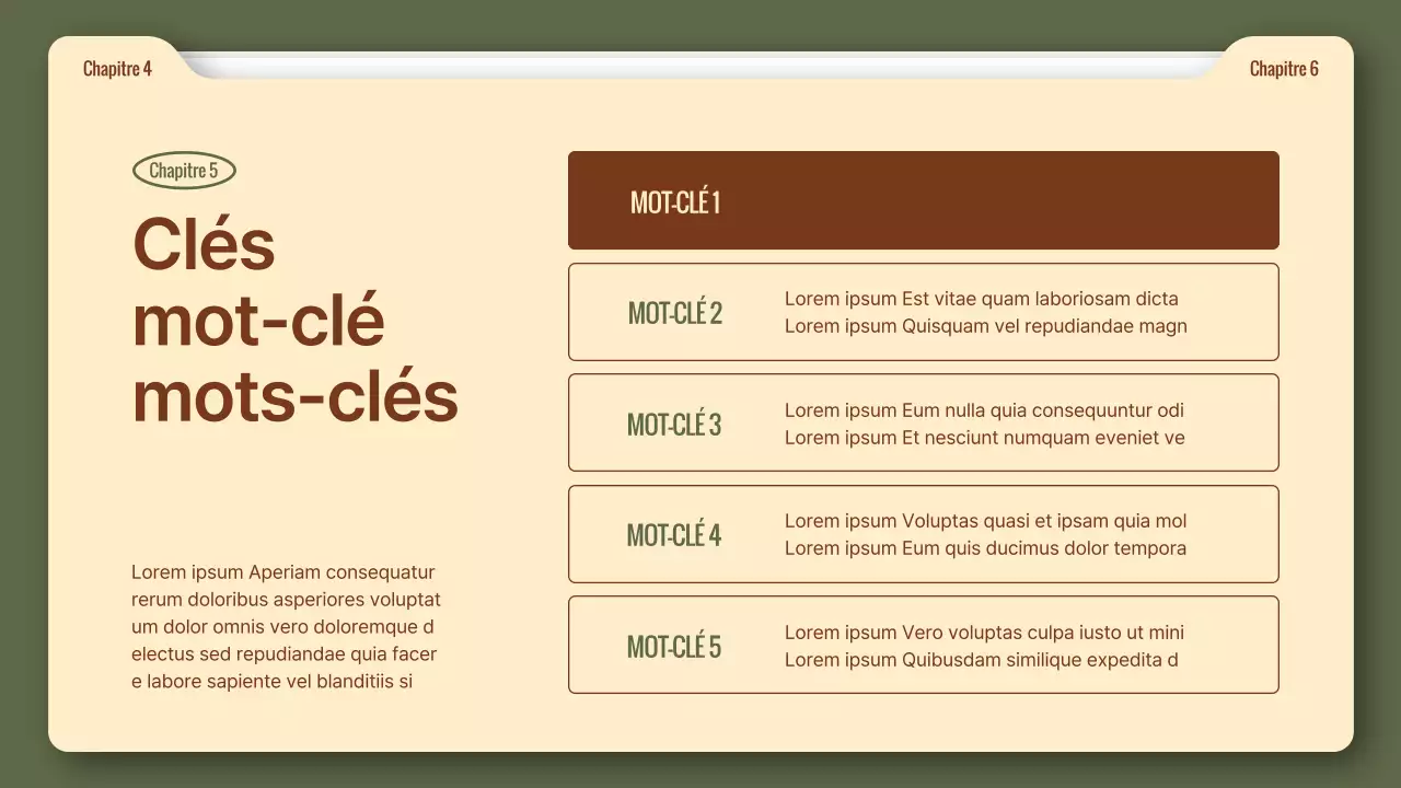 Un rapport d'activité simple en kaki et marron