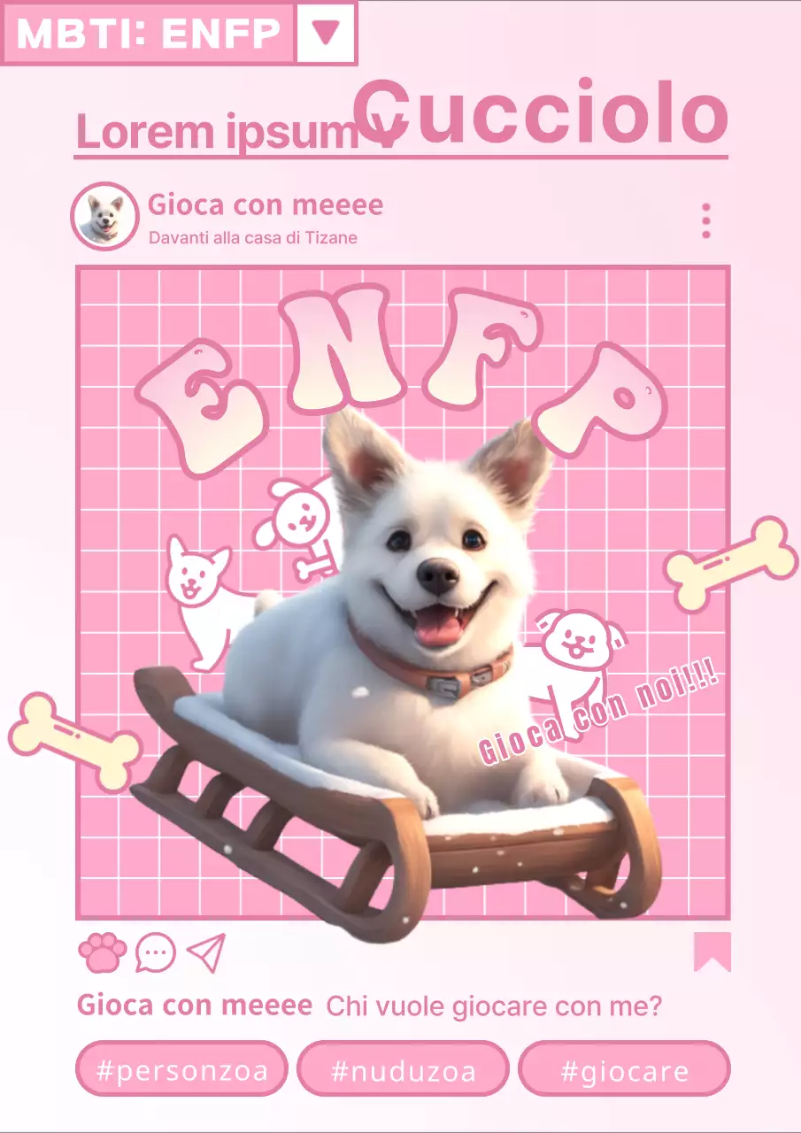 Un'introduzione trendy ai tipi di personalità MBTI in rosa e bianco Tweet