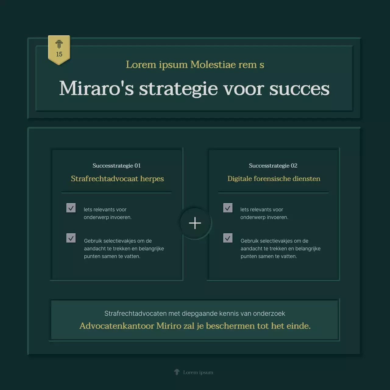 Eenvoudig bedrijfsprofiel in groen en geel