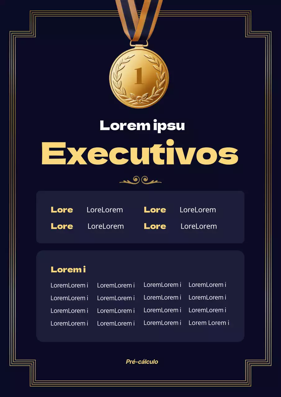 Promover uma escola académica de classe com uma imagem de uma medalha de ouro com pontos dourados sobre um fundo azul-marinho