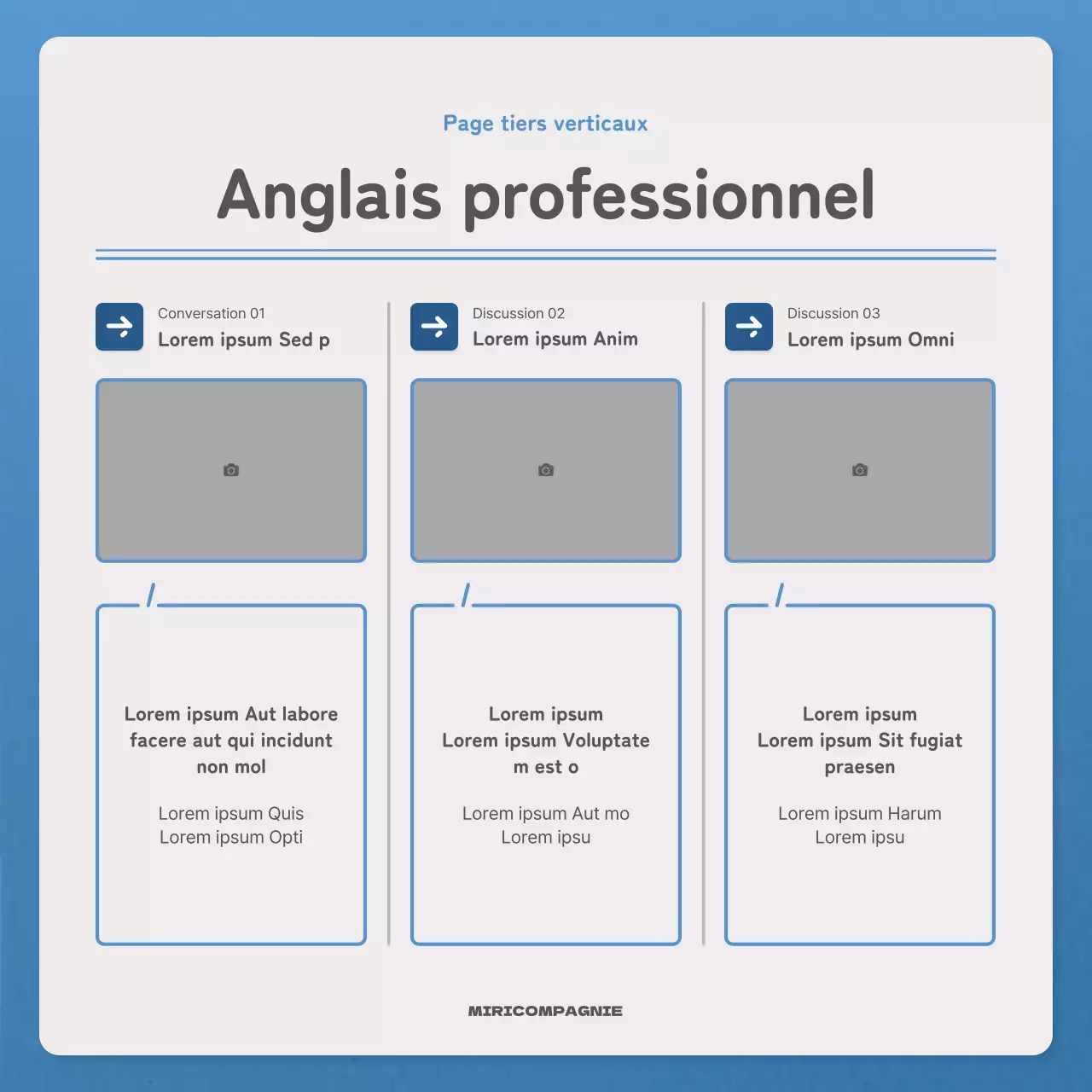 Une lettre simple en bleu et marine Lettre d'information