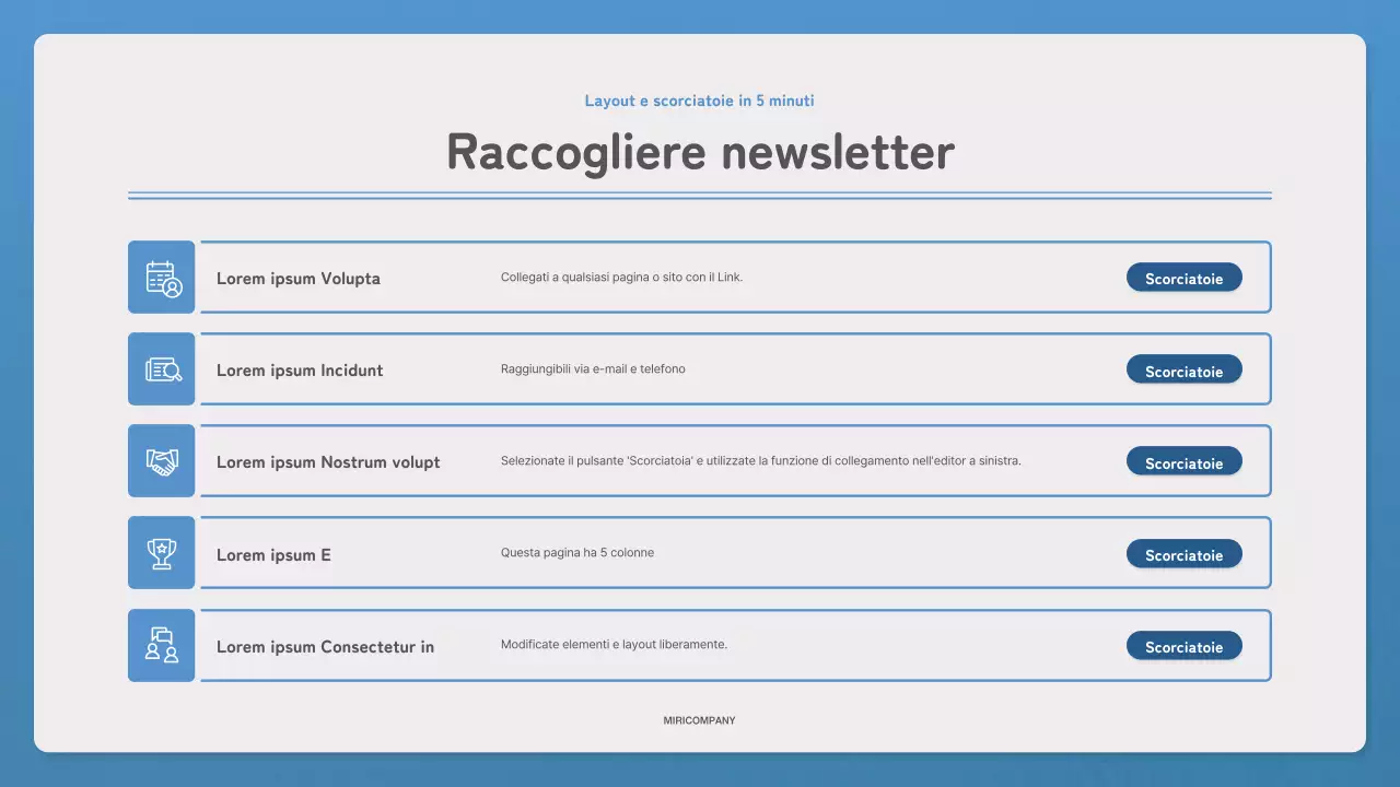 Promuovete la vostra newsletter con una semplice lettera in blu e blu navy