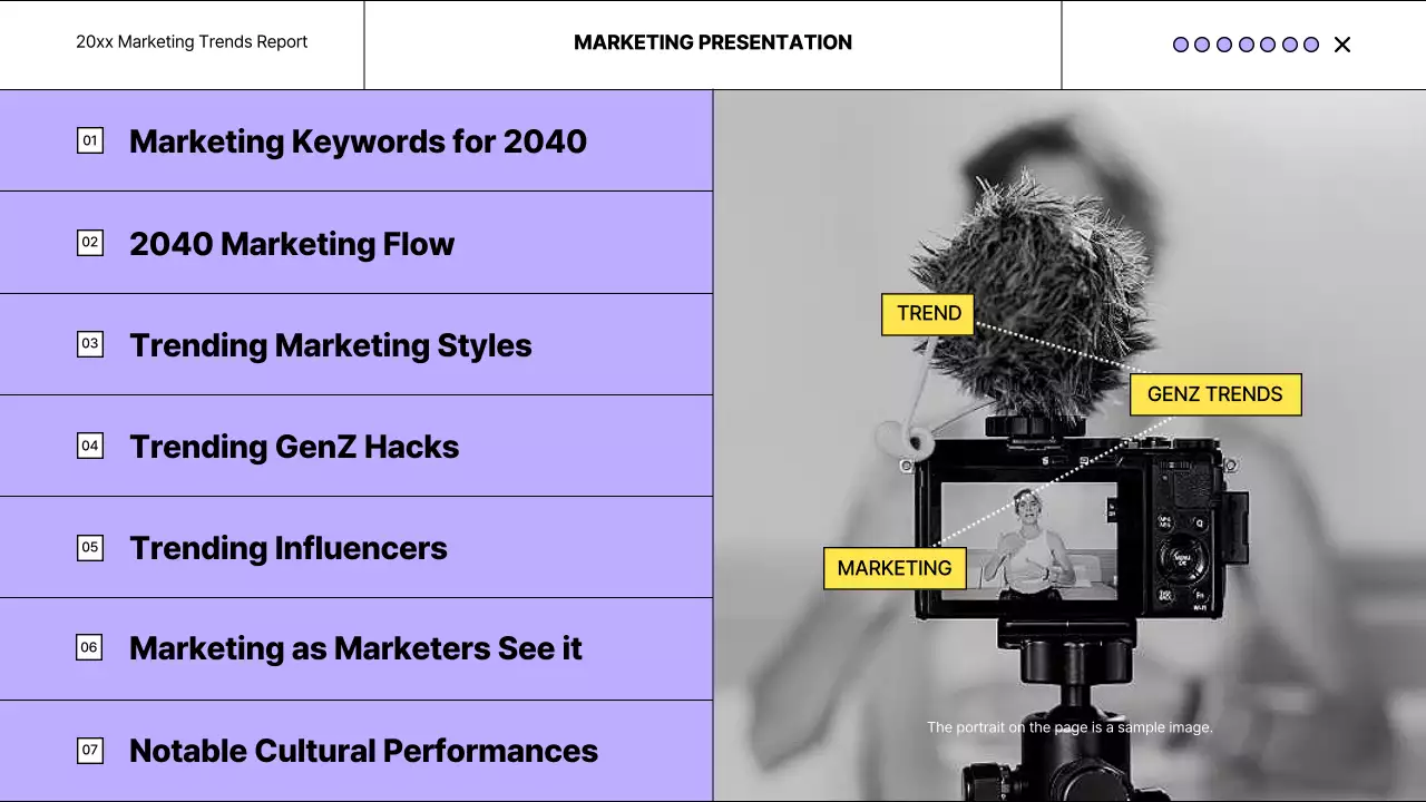 퍼플 모던 마케팅 보고서 프레젠테이션