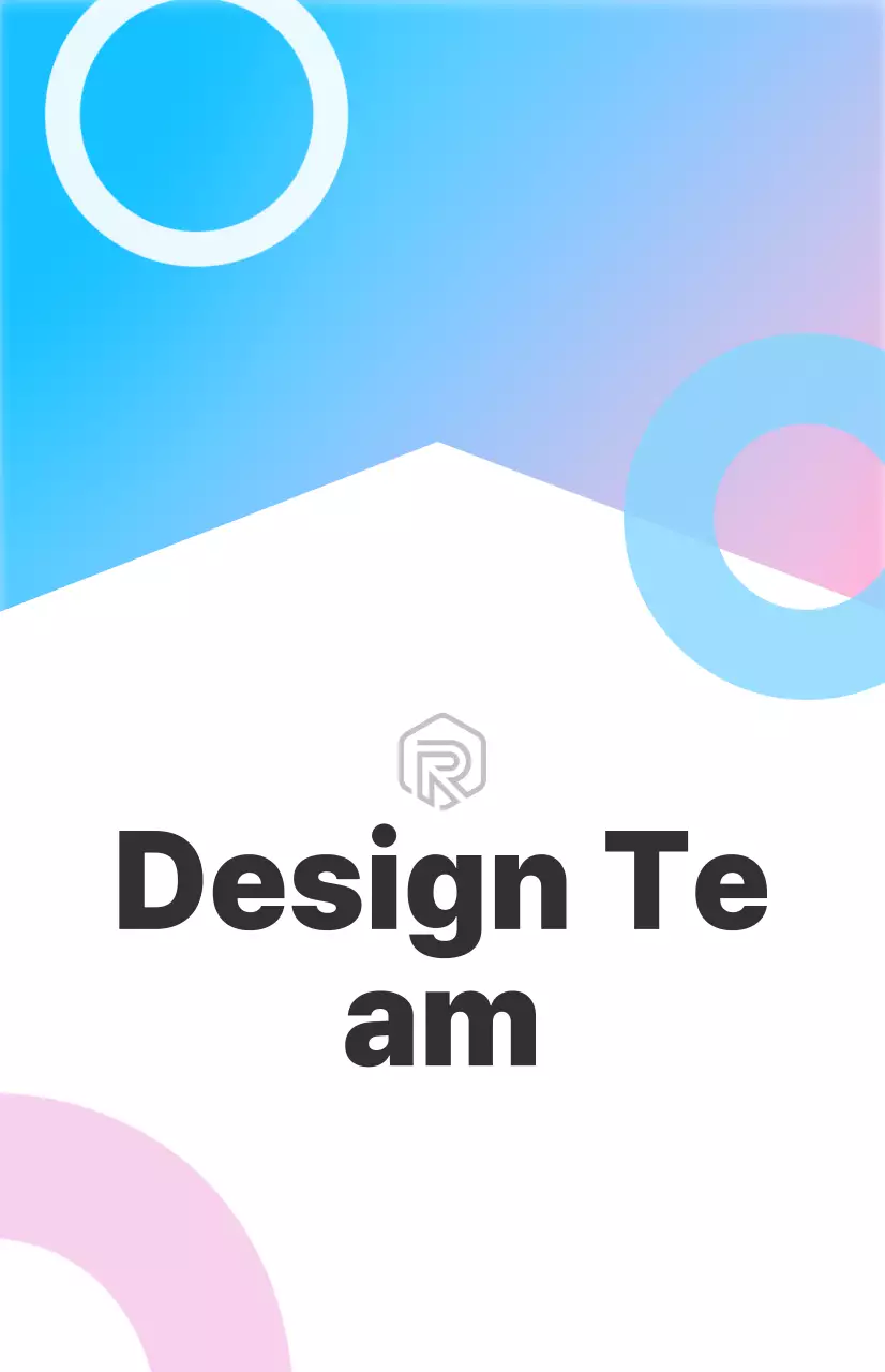 A clean, white, and colorful design team department sign.