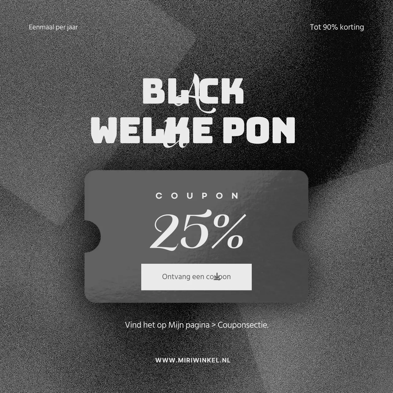 Promoot een minimalistische Black Friday in zwart en grijs