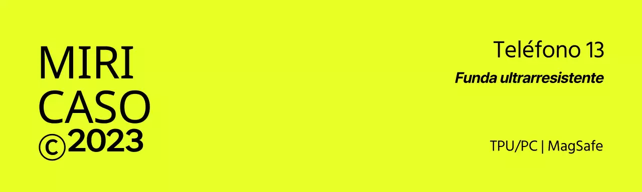 Tachuela de encabezamiento de producto con la marca del maletín en verde lima fluorescente